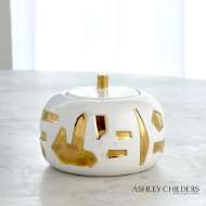 Picture of ABSTRACT JAR-WHITE/GOLD