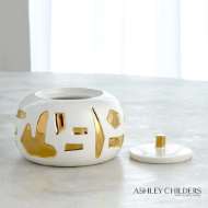 Picture of ABSTRACT JAR-WHITE/GOLD