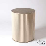 Picture of CAMILLE SIDE TABLE-WHITE BRONZE