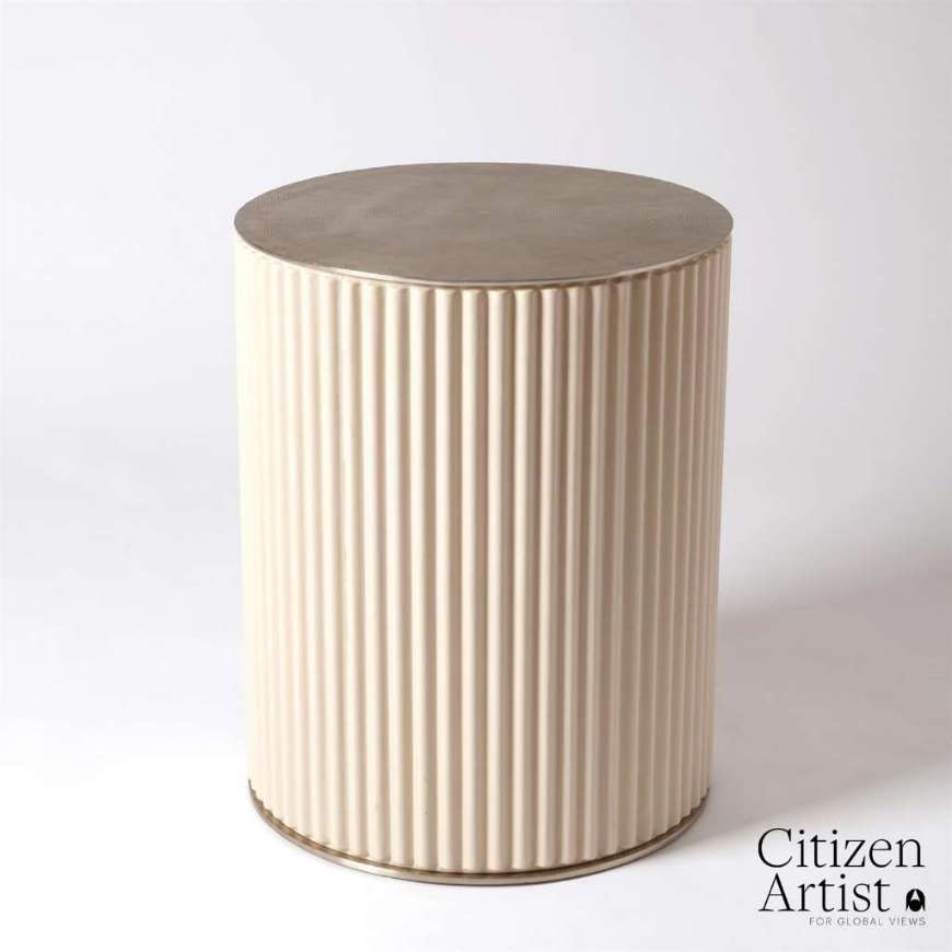 Picture of CAMILLE SIDE TABLE-WHITE BRONZE