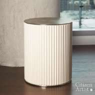 Picture of CAMILLE SIDE TABLE-WHITE BRONZE