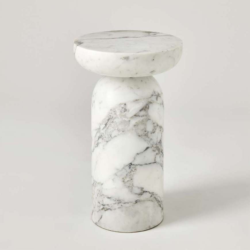 Picture of TUMBLE ACCENT TABLE-ARBESCATO WHITE MARBLE