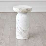 Picture of TUMBLE ACCENT TABLE-ARBESCATO WHITE MARBLE