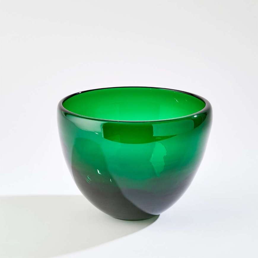 Picture of THICK GLASS BOWL-EMERALD