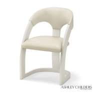 Picture of DELIA CHAIR-ANTIQUE WHITE-MILK LEATHER