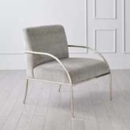 Picture of SWOOP CHAIR-GREY VELVET-NICKEL