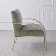 Picture of SWOOP CHAIR-GREY VELVET-NICKEL