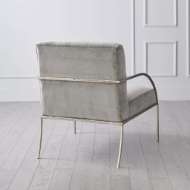 Picture of SWOOP CHAIR-GREY VELVET-NICKEL