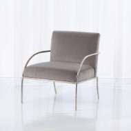 Picture of SWOOP CHAIR-GREY VELVET-NICKEL