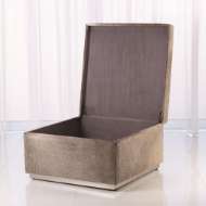 Picture of METRO SQUARE STORAGE OTTOMAN - GREY HAIR-ON-HIDE