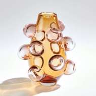 Picture of BUBBLED VASES-AMBER BLUSH