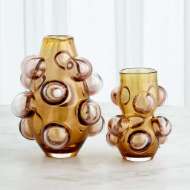 Picture of BUBBLED VASES-AMBER BLUSH