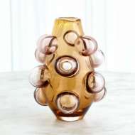 Picture of BUBBLED VASES-AMBER BLUSH