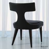 Picture of ANVIL BACK DINING CHAIR-BLACK LEATHER