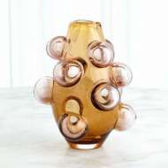 Picture of BUBBLED VASES-AMBER BLUSH