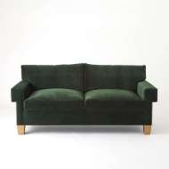 Picture of SQUARE ARM SOFA-GREEN VELVET