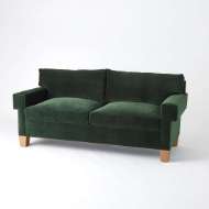 Picture of SQUARE ARM SOFA-GREEN VELVET