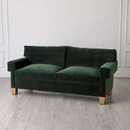 Picture of SQUARE ARM SOFA-GREEN VELVET