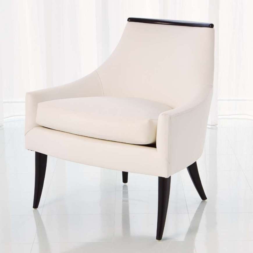 Picture of BOOMERANG CHAIR-WHITE LEATHER