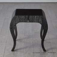 Picture of PARIS SPOT TABLE-BLACK CERUSED OAK