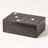 Picture of DOMINOES BOX-BLACK W/WHITE DOTS