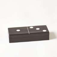 Picture of DOMINOES BOX-BLACK W/WHITE DOTS