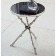 Picture of TWIG TABLE-NICKEL W/BLACK GRANITE TOP