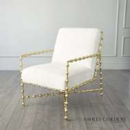 Picture of ELDER LOUNGE CHAIR-GOLD LEAF