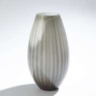 Picture of CASED GLASS STRIPE VASE-GREY