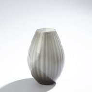 Picture of CASED GLASS STRIPE VASE-GREY