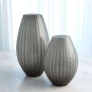 Picture of CASED GLASS STRIPE VASE-GREY