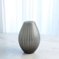 Picture of CASED GLASS STRIPE VASE-GREY