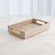 Picture of POSH TRAYS-PARCHMENT SUEDE