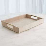 Picture of POSH TRAYS-PARCHMENT SUEDE