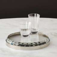 Picture of BANDED CRYSTAL TRAY-NICKEL