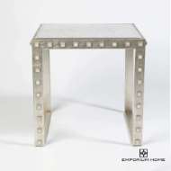 Picture of QUARTZ STUD END TABLE-SILVER LEAF