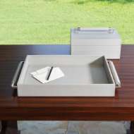 Picture of DOUBLE HANDLE SERVING TRAY-GREY