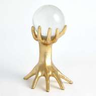 Picture of HANDS ON SPHERE HOLDERS-GOLD LEAF