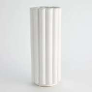 Picture of CABLE FLUTED VASE-MATTE WHITE