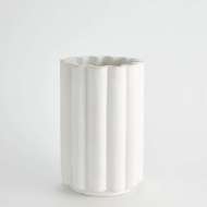 Picture of CABLE FLUTED VASE-MATTE WHITE