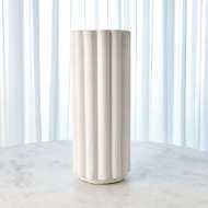 Picture of CABLE FLUTED VASE-MATTE WHITE