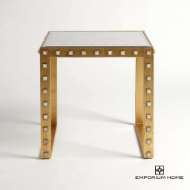 Picture of QUARTZ STUD END TABLE-GOLD LEAF