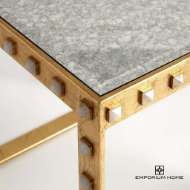 Picture of QUARTZ STUD END TABLE-GOLD LEAF