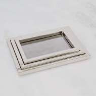 Picture of S/3 STEPPED NESTING TRAYS-NICKEL