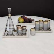 Picture of S/3 STEPPED NESTING TRAYS-NICKEL