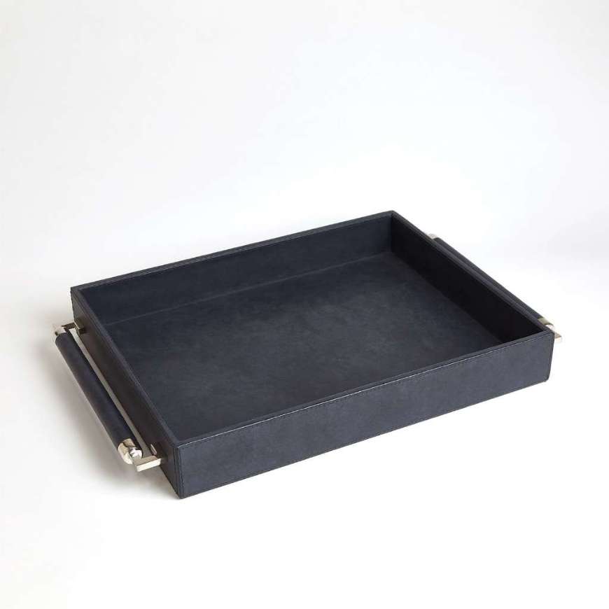 Picture of DOUBLE HANDLE SERVING TRAY-BLUE WASH