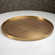 Picture of PLAID ETCHED TRAY-ANTIQUE BRASS