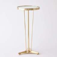 Picture of FRENCH MODERN SIDE TABLE-ANTIQUE BRASS W/MIRROR T