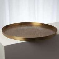 Picture of PLAID ETCHED TRAY-ANTIQUE BRASS