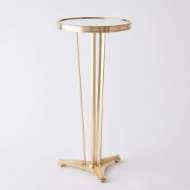 Picture of FRENCH MODERN SIDE TABLE-ANTIQUE BRASS W/MIRROR T